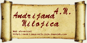Andrijana Milojica vizit kartica